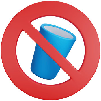 3D Rendering no drinking isolated png