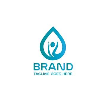 water drop logo design vector