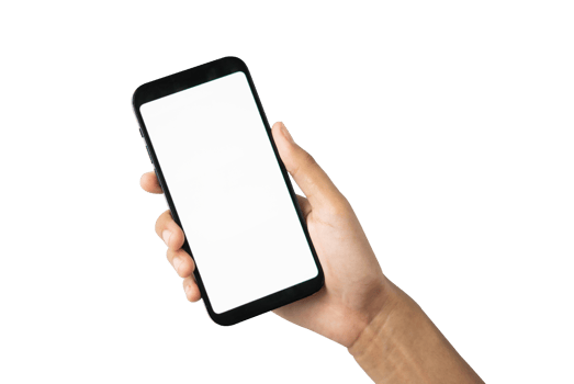 hand holding smartphone for mockups png