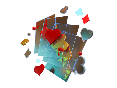 Modern Style Poker Card with Chip Element png