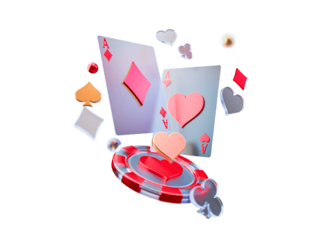 Modern Style Poker Card with Chip Element png
