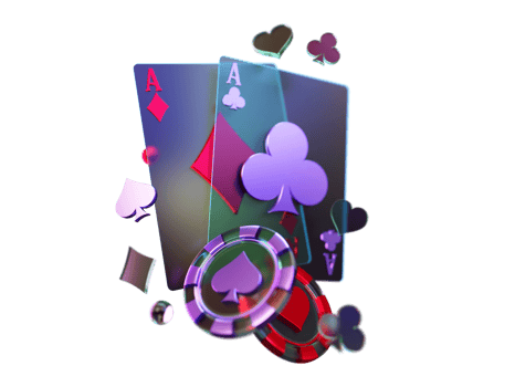 Modern Style Poker Card with Chip Element png
