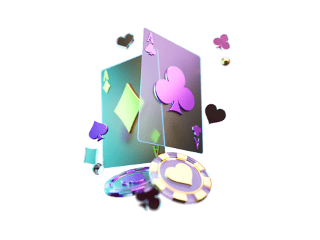 Modern Style Poker Card with Chip Element png