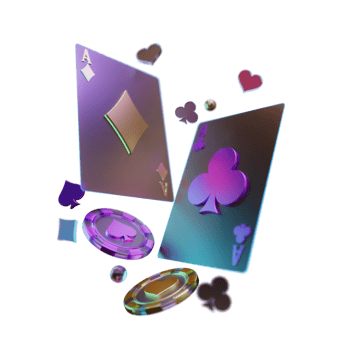 Modern Style Poker Card with Chip Element png