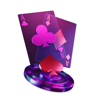 Modern Style Poker Card with Chip Element png