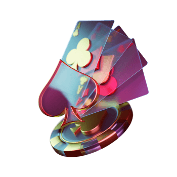 Modern Style Poker Card with Chip Element png