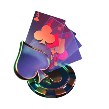 Modern Style Poker Card with Chip Element png