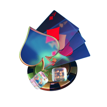 Modern Style Poker Card with Chip Element png