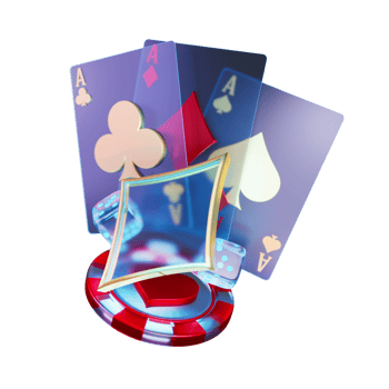 Modern Style Poker Card with Chip Element png