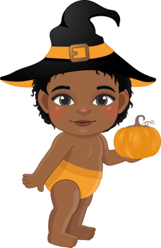 Baby's 1st Thanksgiving with cute baby black boys cartoon for baby clothes, greeting and invitation card, poster, and gifts design. png