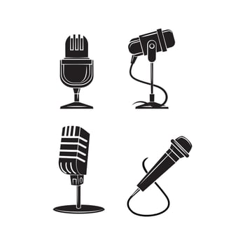 Microphone symbol illustration design vector