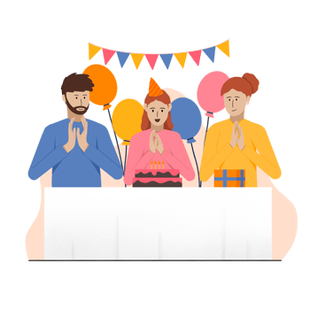 Illustration Character family Birthday celebration png