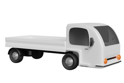 3d white delivery truck icon isolated. business delivery, express service transport concept, 3d render illustration png