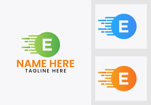 Letter E Technology Logo Design Template. Modern Logotype Symbol vector