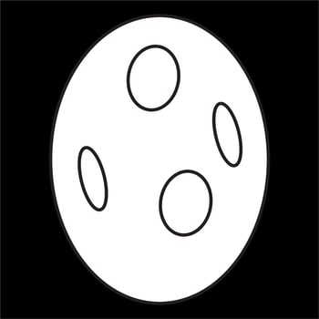 Vector, Bolling ball image, Black and white colors, on a black background vector