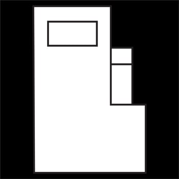 Vector, Image of gas station icon,Black and white color, on black background vector