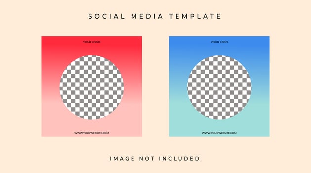 Social media template for banner or feed vector eps 10
