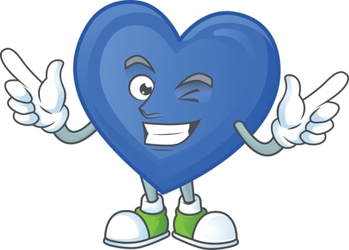 Blue love cartoon character style vector
