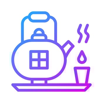 teapot icon gradient purple style chinese new year illustration vector perfect.