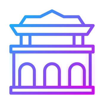 arch icon gradient purple style chinese new year illustration vector perfect.