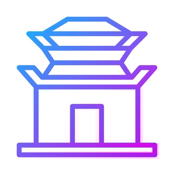 arch icon gradient purple style chinese new year illustration vector perfect.