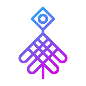 decoration icon gradient purple style chinese new year illustration vector perfect.
