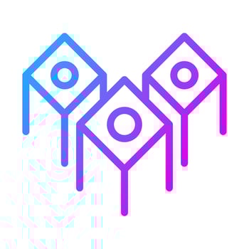 decoration icon gradient purple style chinese new year illustration vector perfect.