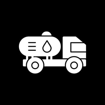 Oil Tanker Vector Icon Design