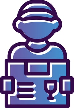 Delivery Man Vector Icon Design