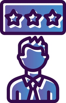 Positive Review Vector Icon Design