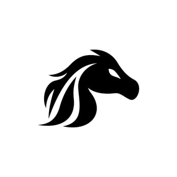 silhouette animal horse illustration creative logo vector
