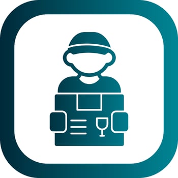 Delivery Man Vector Icon Design