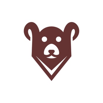 bear head illustration creative design vector
