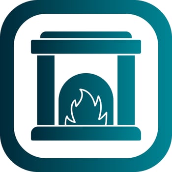 Fireplace Vector Icon Design