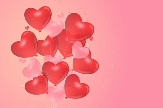 heart balloon valentine vector