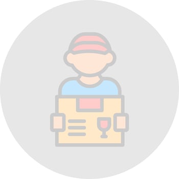 Delivery Man Vector Icon Design