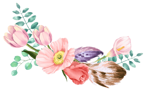 Spring flower bouquet watercolor png