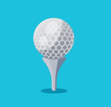 golf ball isolated vector illustration