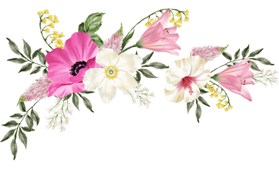 Spring floral bouquet watercolor flower blooming png