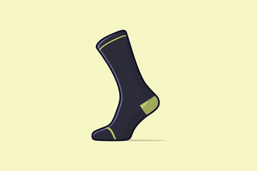 Men and Woman Sports Socks vector illustration. Fashion object design concept. Garment cloth vector icon. Socks for foot cover vector design with shadow. Winter clothing, Sport season, Winter season.