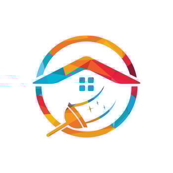 Home cleaning logo design. Cleaning service logo design. vector