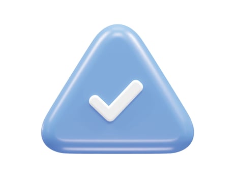Verified icon 3d rendering vector illustration
