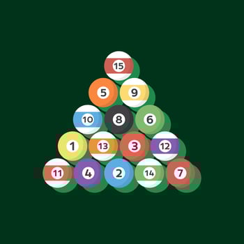 Colorful billiard balls vector design