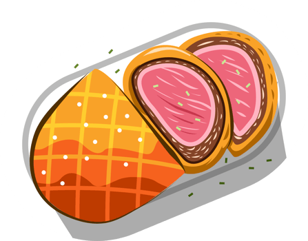 Beef wellington png graphic clipart design