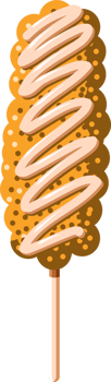 Corndog png graphic clipart design