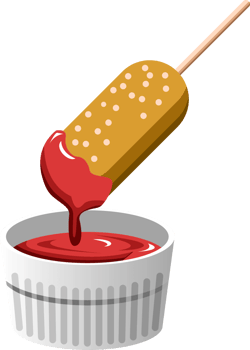 Corndog png graphic clipart design