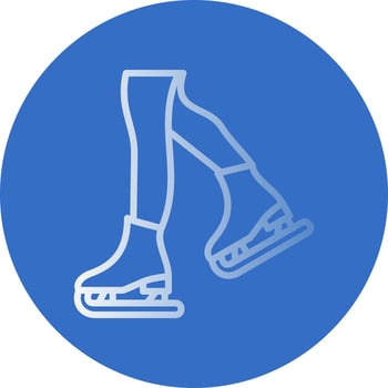 Figure Skating Vector Icon Design