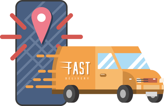 Delivery service png graphic clipart design