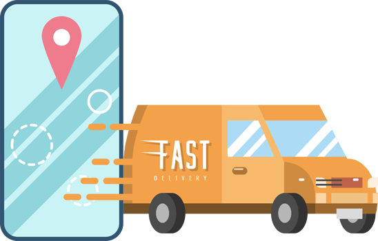 Delivery service png graphic clipart design