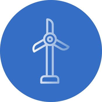 Wind Turbine Vector Icon Design